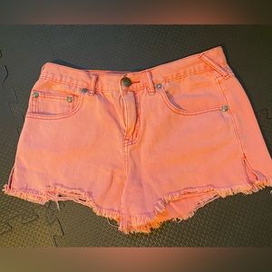 FREE PEOPLE - coral pink shorts, size 28